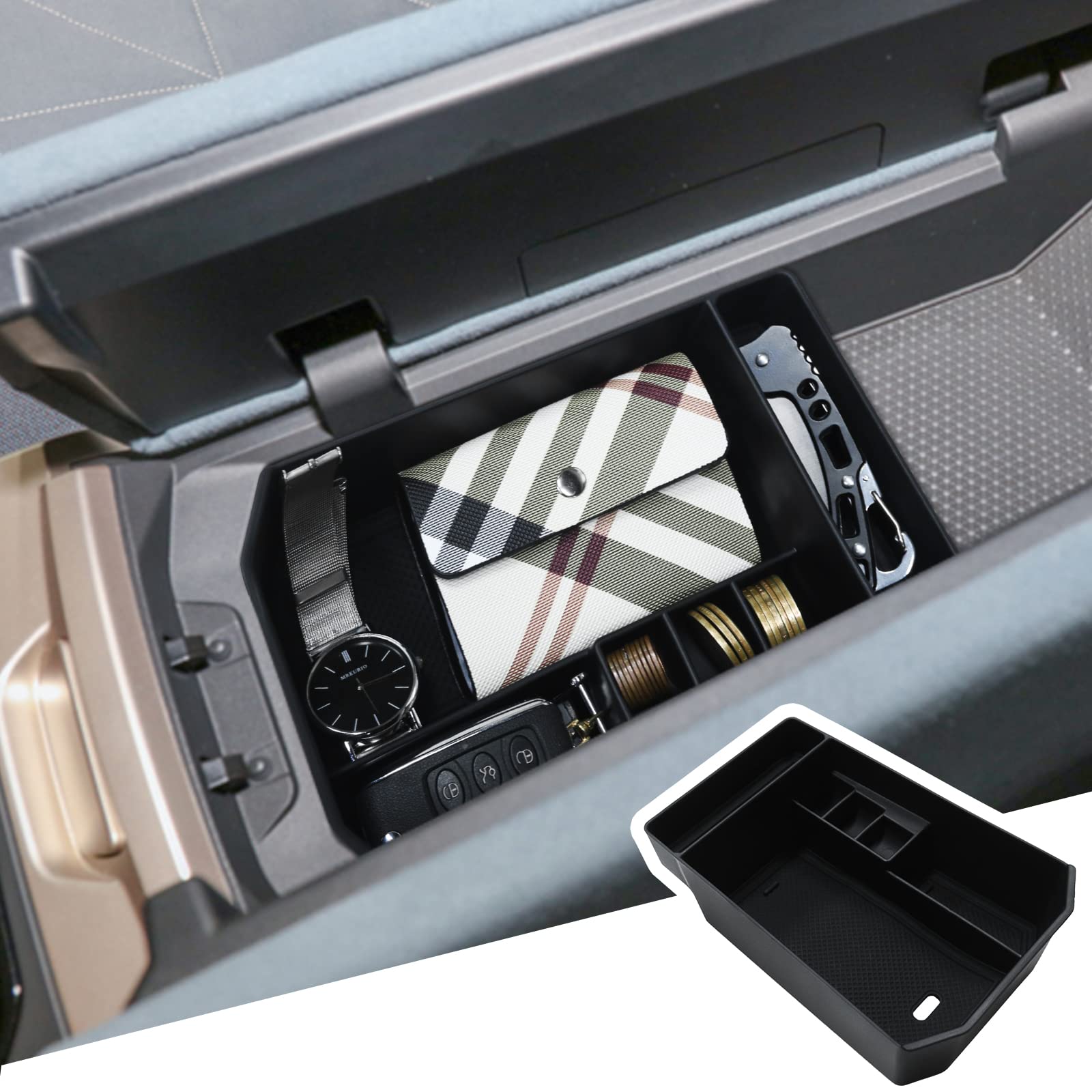 2023-2025 BMW iX Center Console Organizer Tray - Upgraded Armrest Storage Box Insert for BMW iX (I20) Models | Perfect for Organizing Phone, Keys & Small Items While Driving