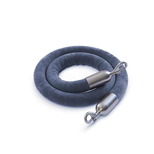 Grey Rope With Satin Stainless Steel Snap Ends