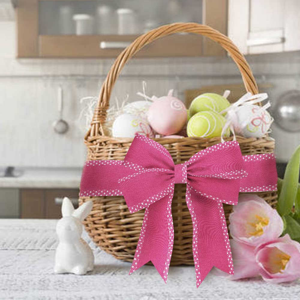 Pink Wired Ribbon for Gift Wrapping, 2.5