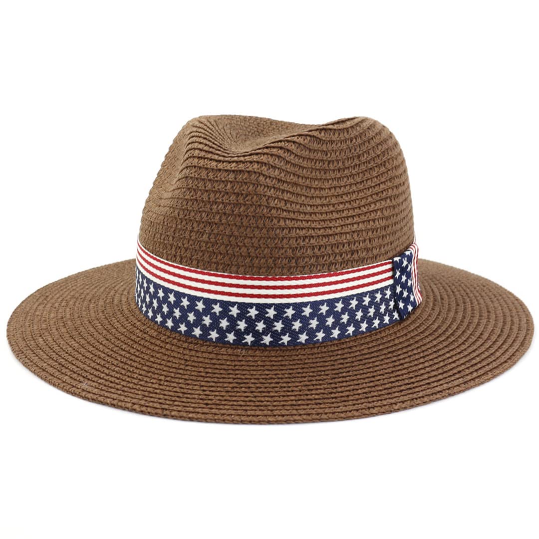 60Cm British Style Summer Straw Panama Hat for Women - Casual Holiday Jazz Beach Sun Hat with Wide Brim for UV Protection | Perfect for Beach Outings, Garden Parties & Vacation Travel