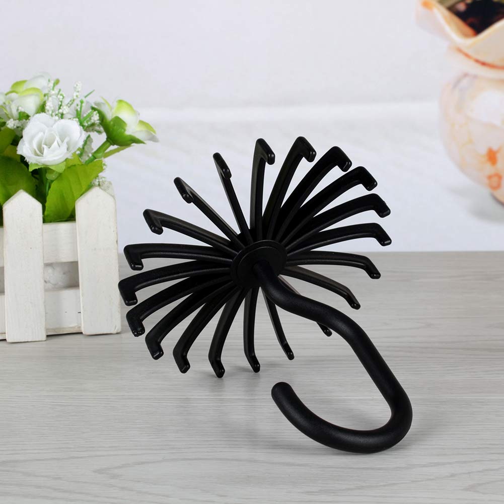 360 Degree Rotating Tie & Scarf Organizer - Adjustable Hanger with 20 Hooks for Neckties, Belts & Accessories | Perfect for Closet Organization & Wardrobe Storage