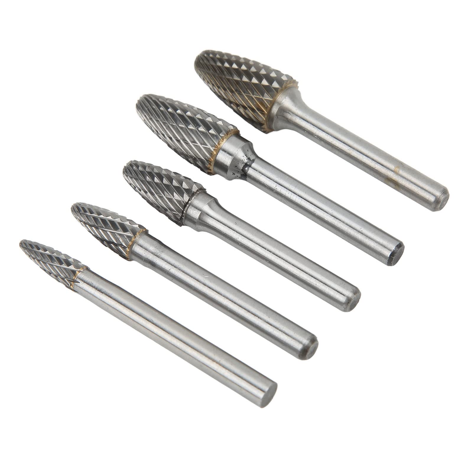 Carbide Die Grinder Bit Set - 6mm Shank, Heat Tolerant File Bit for Metalworking (5-Piece) - Perfect for Aircraft Maintenance & Automotive Repair
