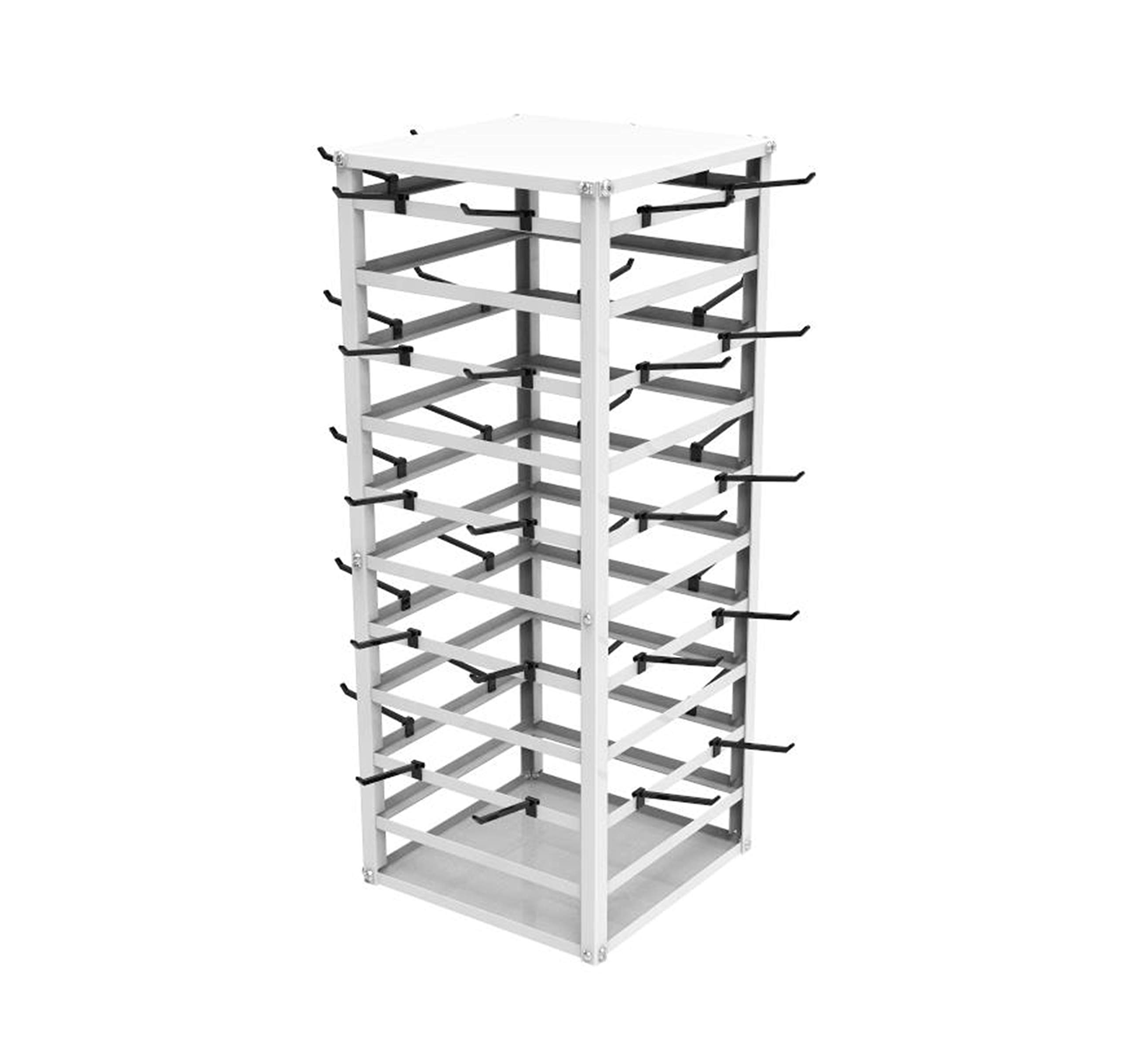 FixtureDisplays® 10-Tier Spinning Jewelry Display Stand - 12x12x32