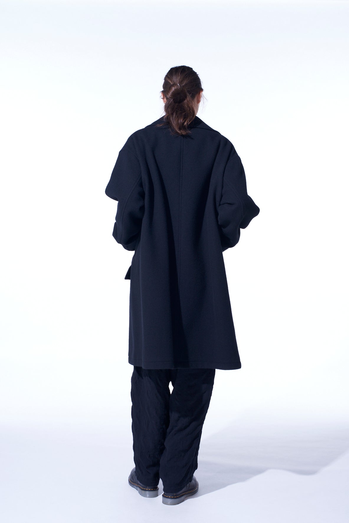 Double Weave Melton Oversized Shawl Collar Coat for Women - Warm Winter Trench Coat with Pockets - Perfect for Office, Travel & Casual Outfits
