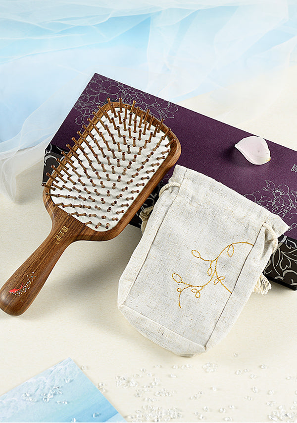 Premium Carp Jumping Paddle Hair Brush - Detangling & Styling for All Hair Types - Perfect for Salons, Home Use & Travel