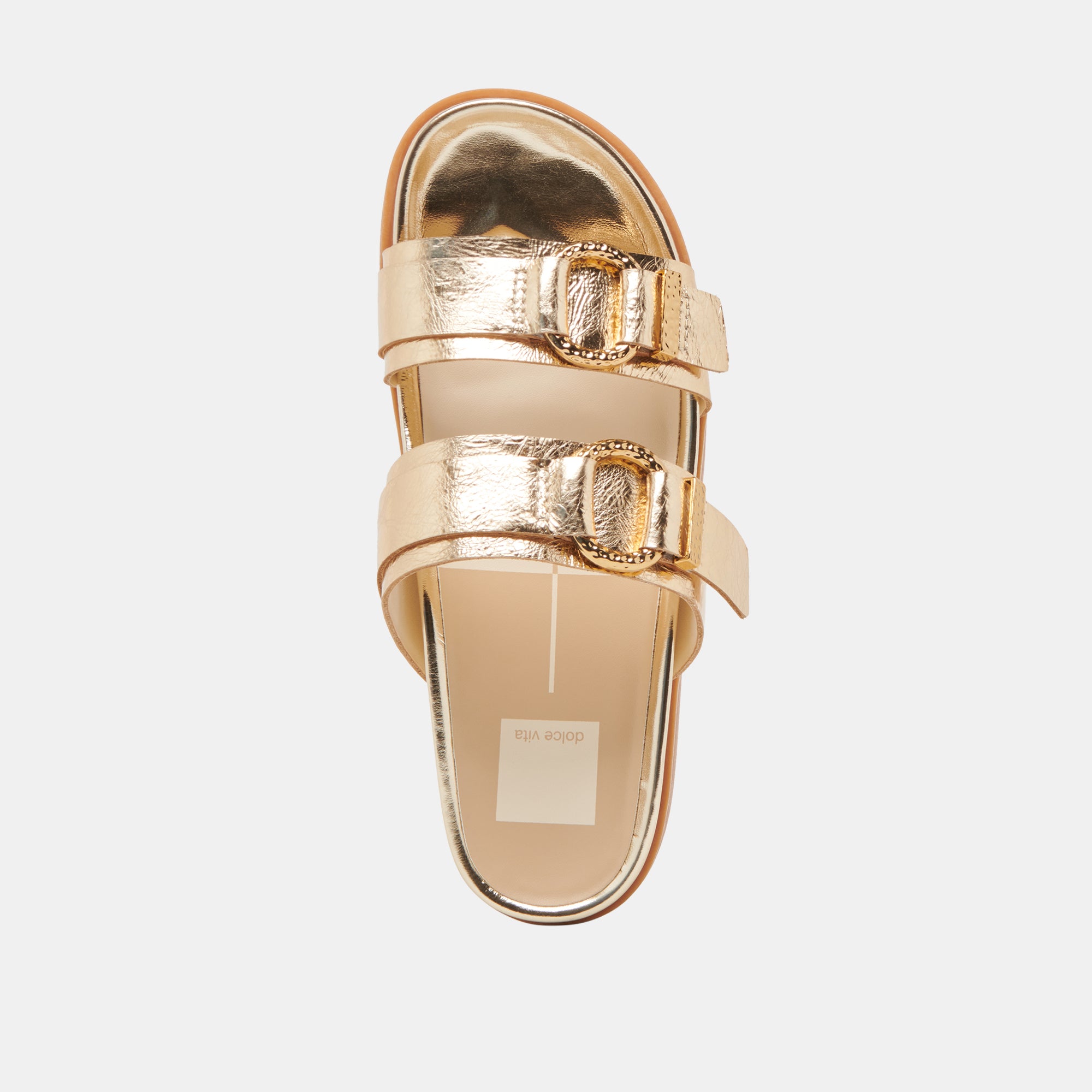 SOYA SANDALS Women's Gold Distressed Leather Flip Flops - Comfortable Summer Beach Slides for Outdoor, Vacation & Casual Wear