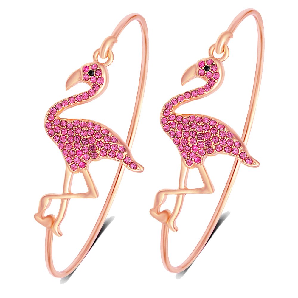Sparkling Rhinestone Flamingo Can Opener Bracelet for Women - Stylish Kitchen Accessory & Party Jewelry Gift