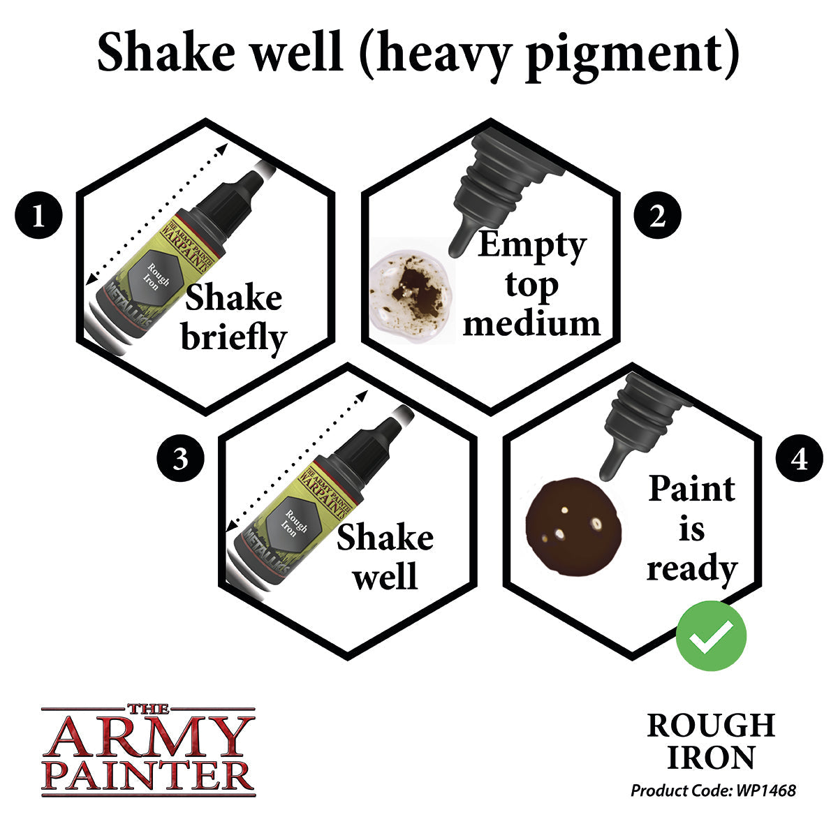 Warpaints Metallics: Rough Iron - Premium Metallic Paint for Miniatures & Models - Perfect for Warhammer, D&D, and Cosplay Projects