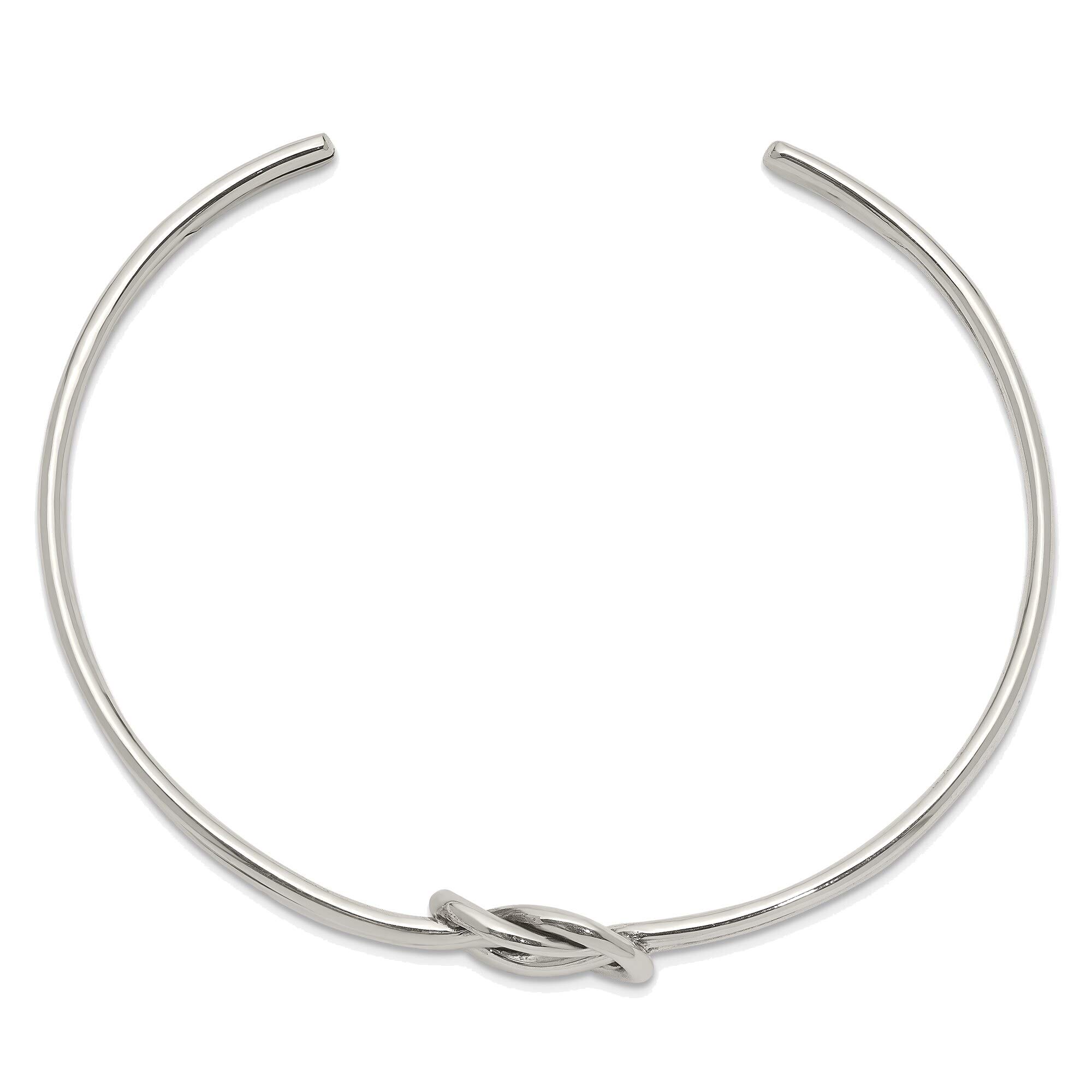 Bonyak Sterling Silver Knot Bangle Bracelet for Women - Dainty & Elegant Jewelry Gift for Birthday, Anniversary, Wedding - Perfect for Everyday Wear & Special Occasions
