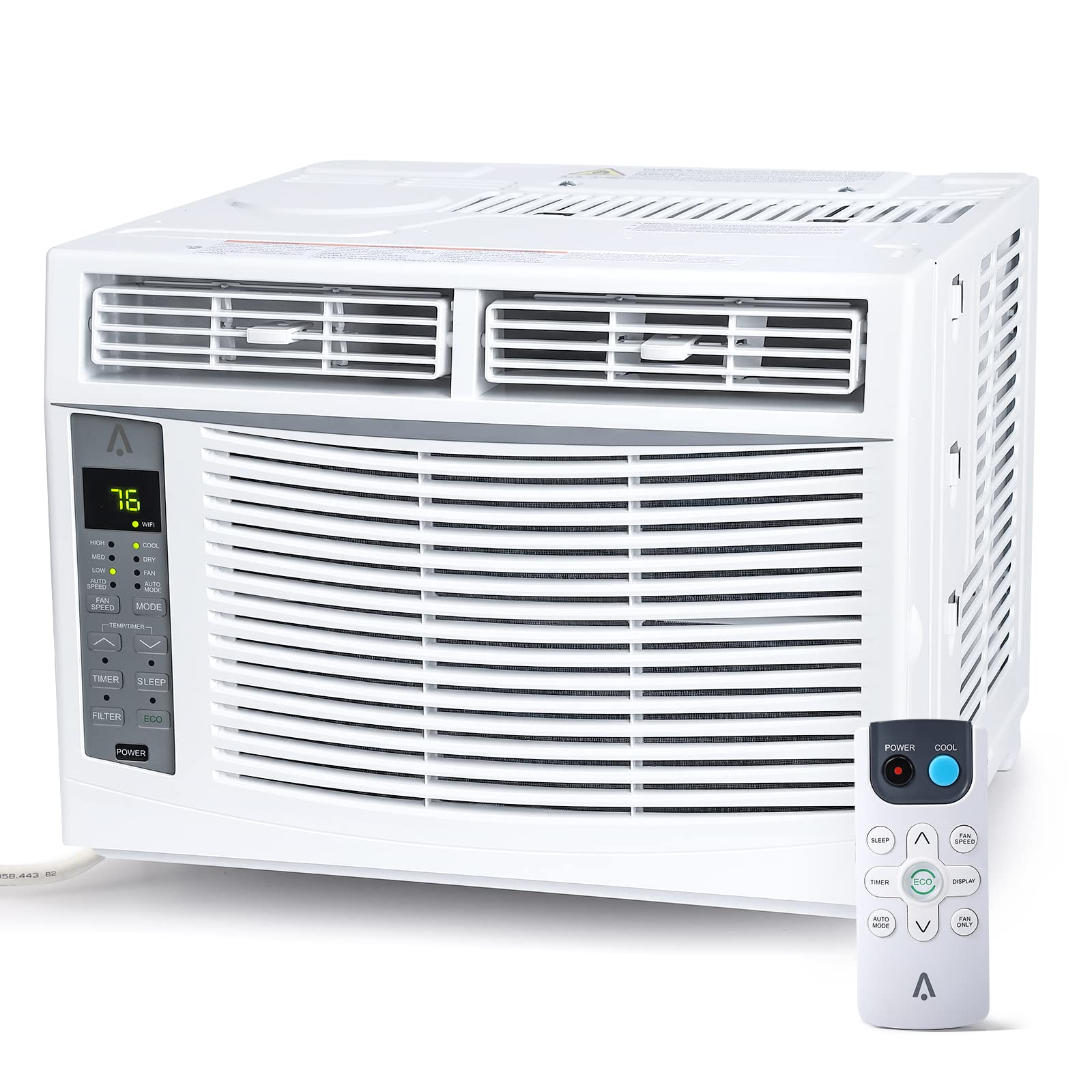 6000 BTU Window Air Conditioner - White - Cool & Quiet Cooling for Small Rooms, Bedrooms, Offices & Apartments