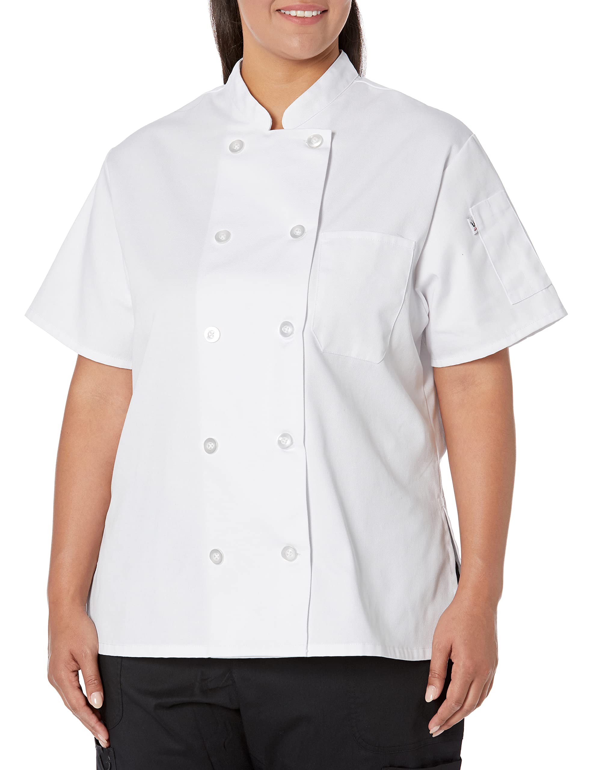 Uncommon Threads Tahoe Women's Short Sleeve Chef Coat Jacket - Professional Kitchen Apparel for Cooking & Culinary Arts