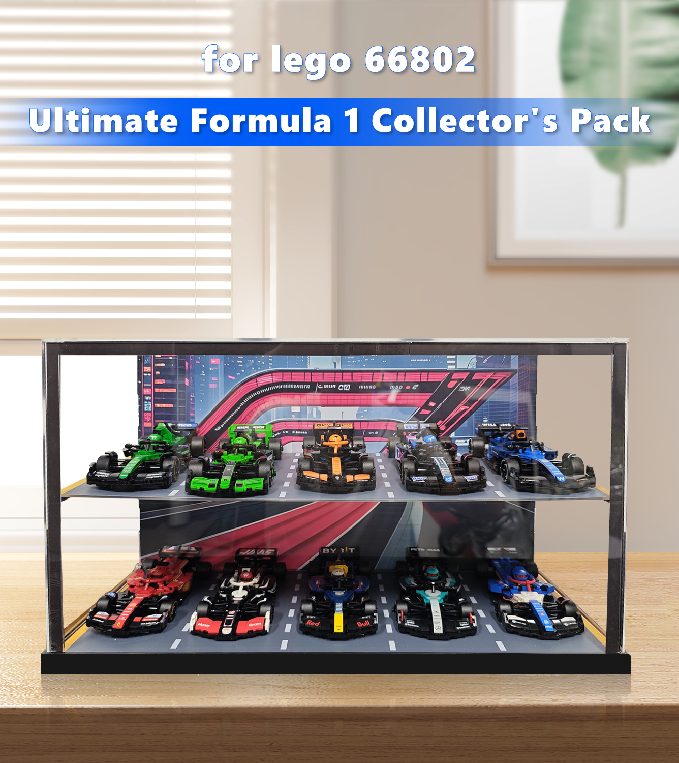 LEGO Speed Champions Series Display Case for 1:32 Scale Models - Perfect for Showcasing Your Full Collection at Home or Office