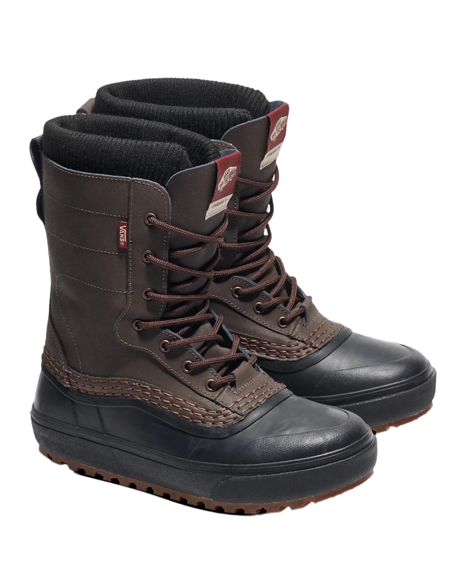 VANS Standard Zip Snow MTE Boot - Waterproof Winter Hiking Boots for Men & Women, Brown/Black - Perfect for Snowy Trails, Outdoor Adventures & Cold Weather Activities