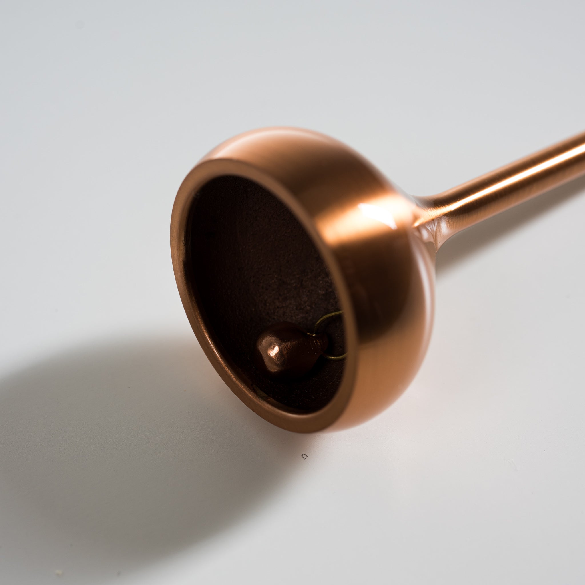 NOUSAKU Brass Hand Bell - Onion Design in Pink Gold - Japanese Craftsmanship for Home Decor, Meditation & Gift Giving