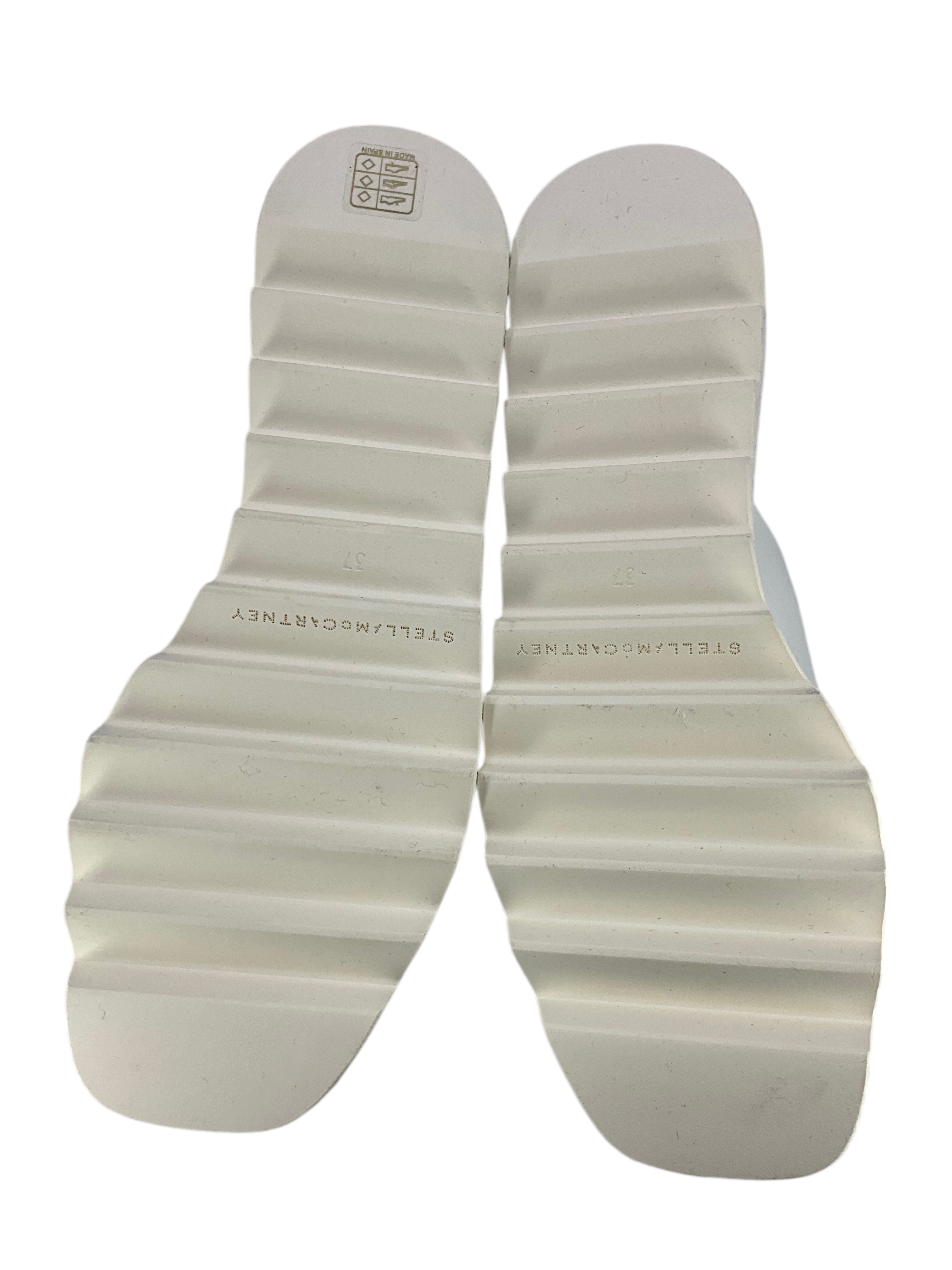 Stella McCartney Women's Elyse Logo Printed Platform Sandals - Size 7 US | Fashion Sneaker Style Comfortable Summer Shoes for Casual Wear & Street Style Outfits