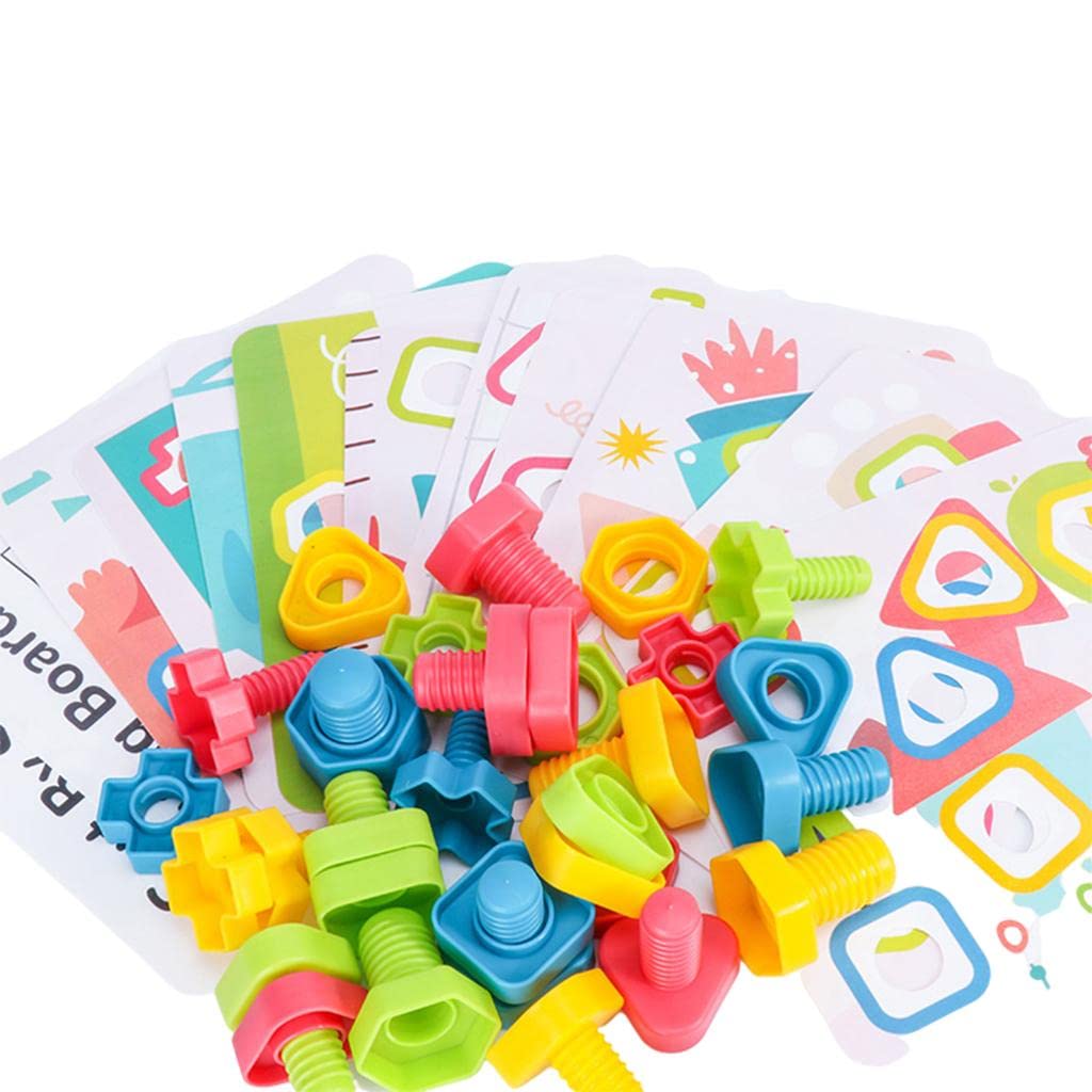 STEM Learning Toys for Kids Ages 3-6 - Educational Nuts and Bolts Building Blocks Set | Perfect Preschool Gift for Toddlers & Kindergarten Classroom Activities