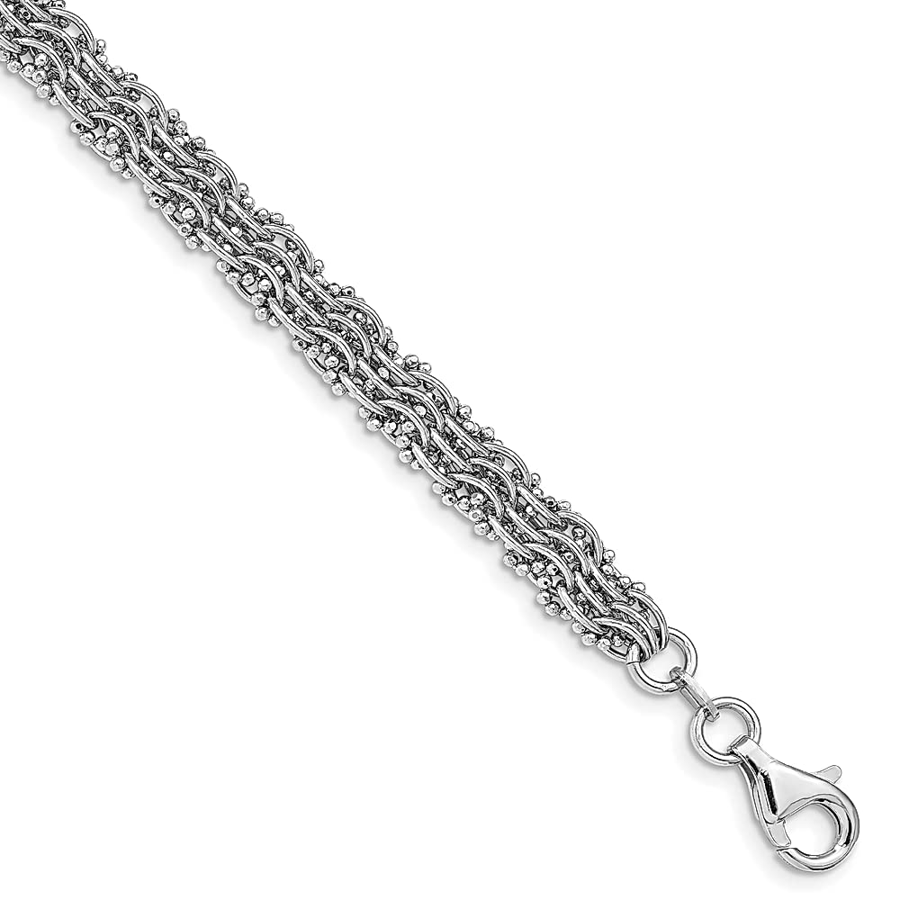 925 Sterling Silver Woven Bracelet for Women - 7.5 Inch Adjustable Fine Jewelry Gift for Her | Elegant Everyday Wear, Anniversary & Birthday Present