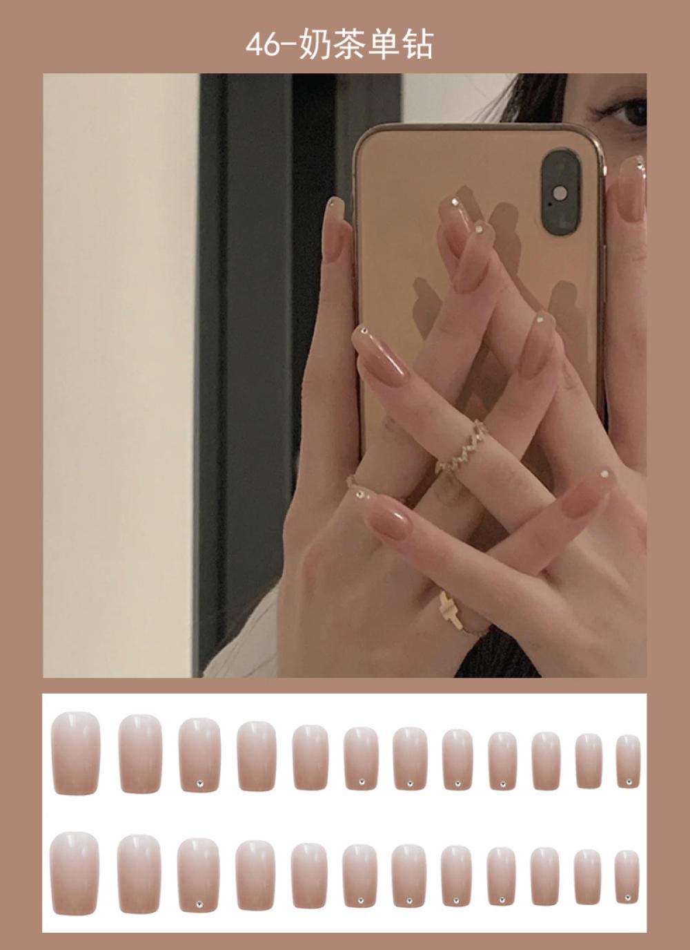 HUJL False Nails - Premium Diamond Nail Patches for Easy Application & Removal | Perfect for Parties, Weddings & Special Occasions