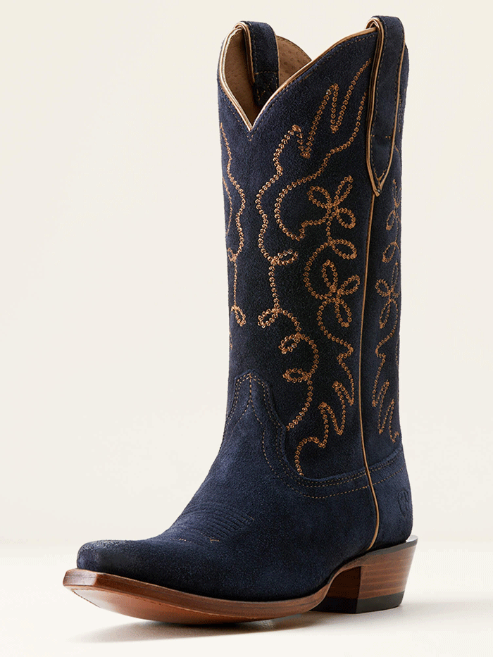 Ariat Women's Jukebox Western Boots - Polo Blue Suede Cowgirl Boots for Country Dancing & Rodeo Events