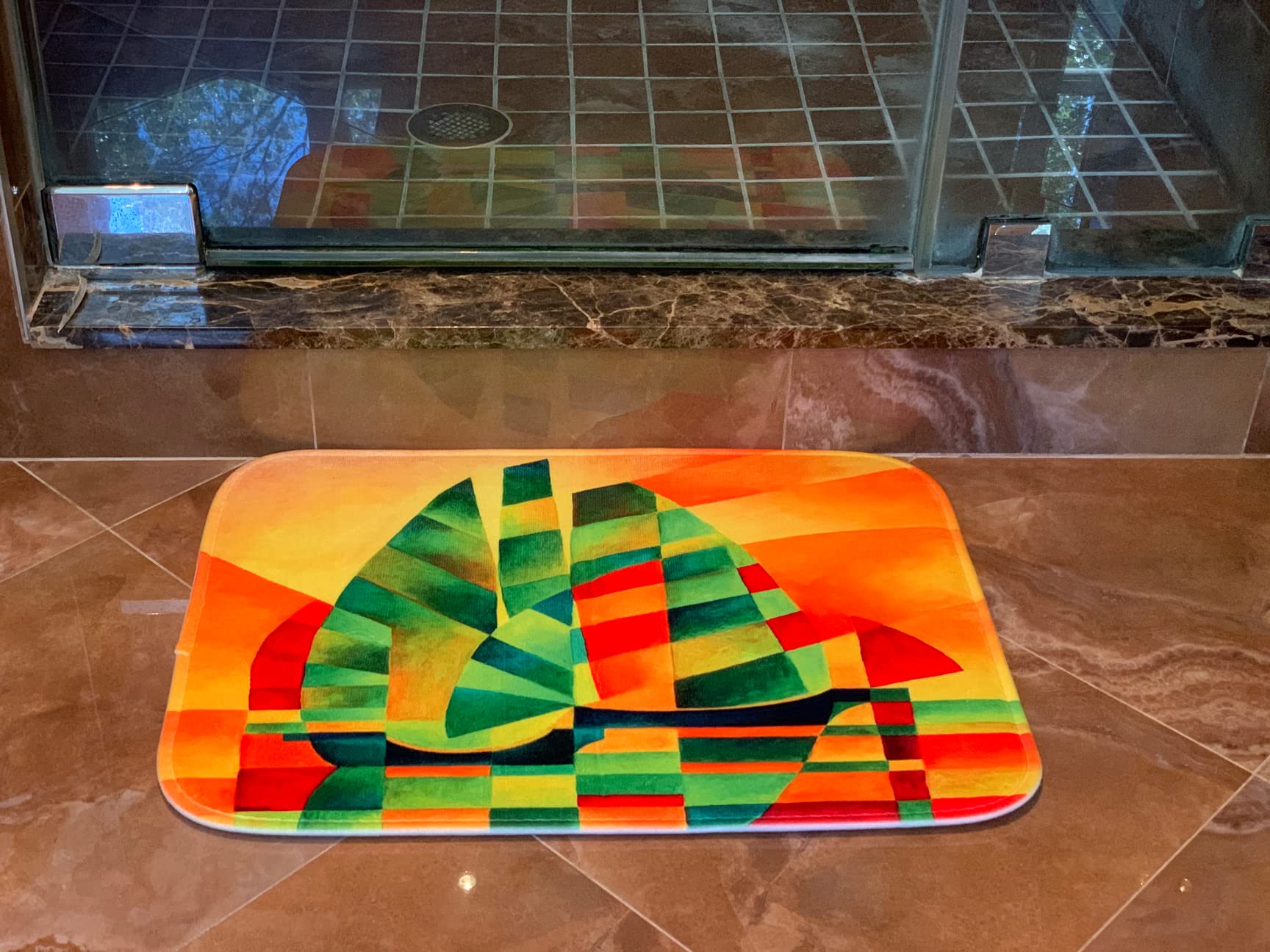 3D Printed Cabernet Sauvignon Grapes Bath Rug Mat - Eastern Washington Inspired Non-Slip Bathroom Floor Mat for Wine Lovers & Home Decor