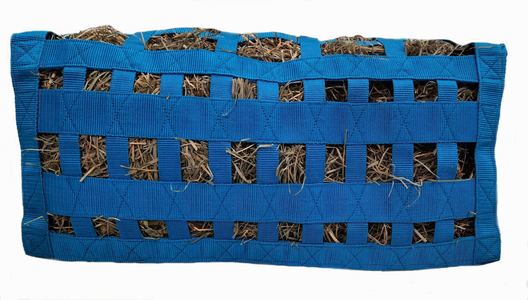 Supreme Slow Feed Top Load Hay Bag - Durable Super Tough Bottom for Horses & Livestock - Black & Turquoise - Perfect for Stables, Barns & Pasture Feeding