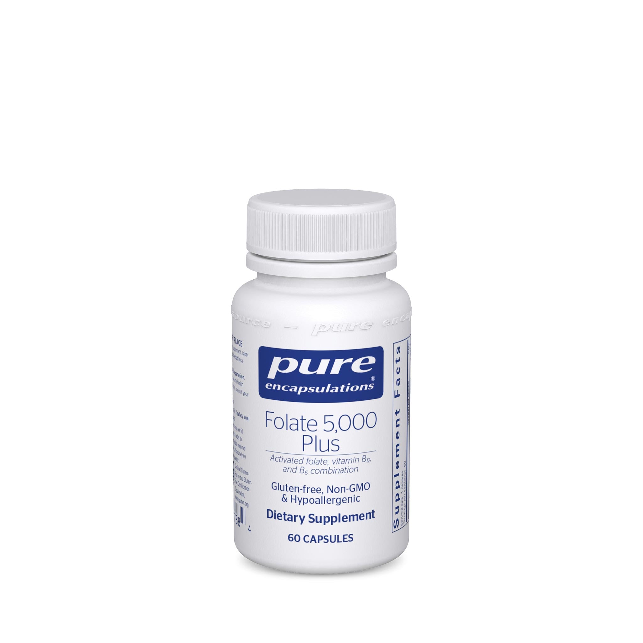 Pure Encapsulations Folate 5000mcg Supplement - High Potency Vitamin B9 for Energy & Heart Health - Supports Pregnancy & Cellular Function | Daily Wellness & Prenatal Nutrition