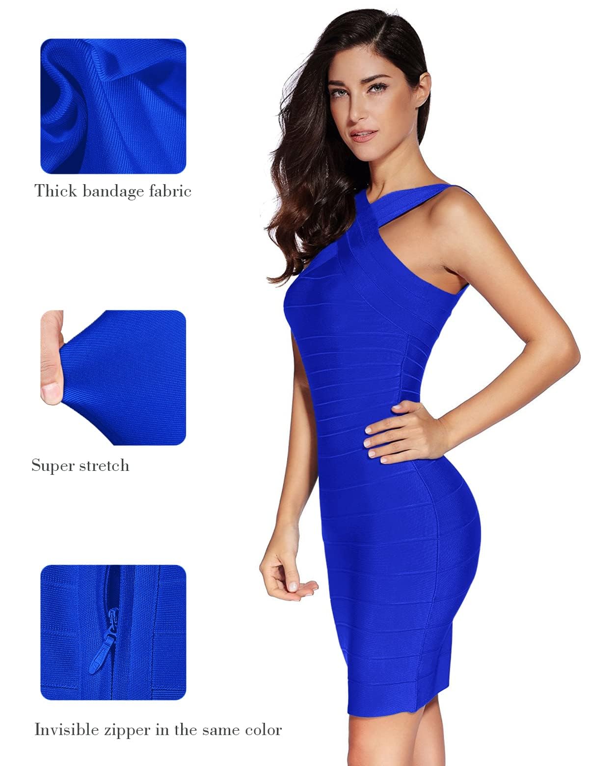 Elegant Halter Bandage Dresses for Women - Sexy Mini Cocktail Dress for Wedding Guest, Party & Night Out - Perfect for Date Night, Club Wear & Special Occasions
