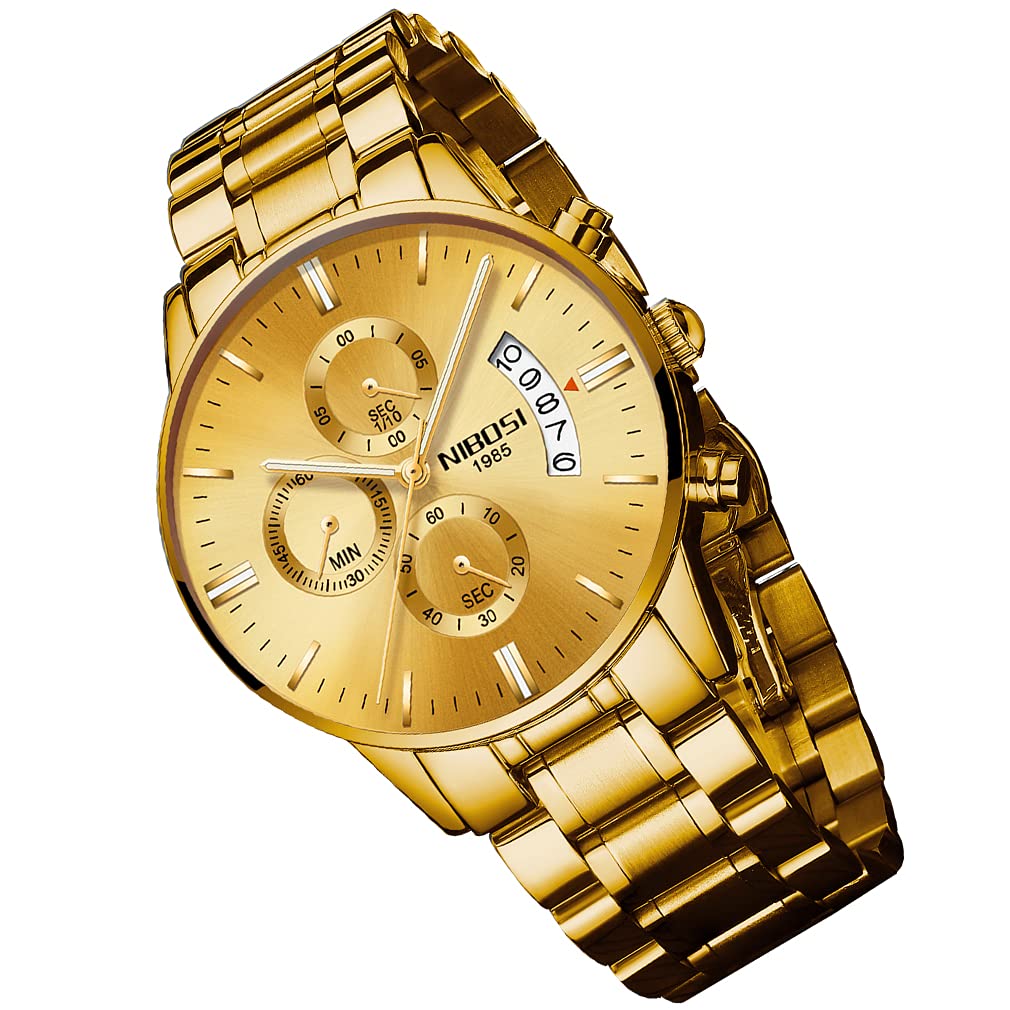 NIBOSI Luxury Men's Watch - Waterproof Chronograph for Sports & Gifts