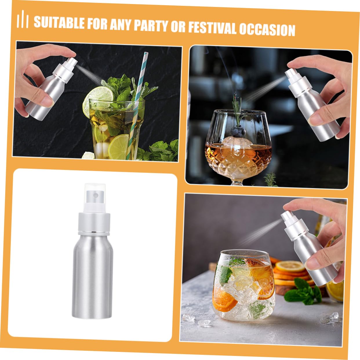 80ml Empty Spray Atomizer Bottle - Lightweight Compact Mist Sprayer for Cocktails, BBQ, Perfume & Essential Oils | Perfect for Bartending, Cooking, Aromatherapy & Travel