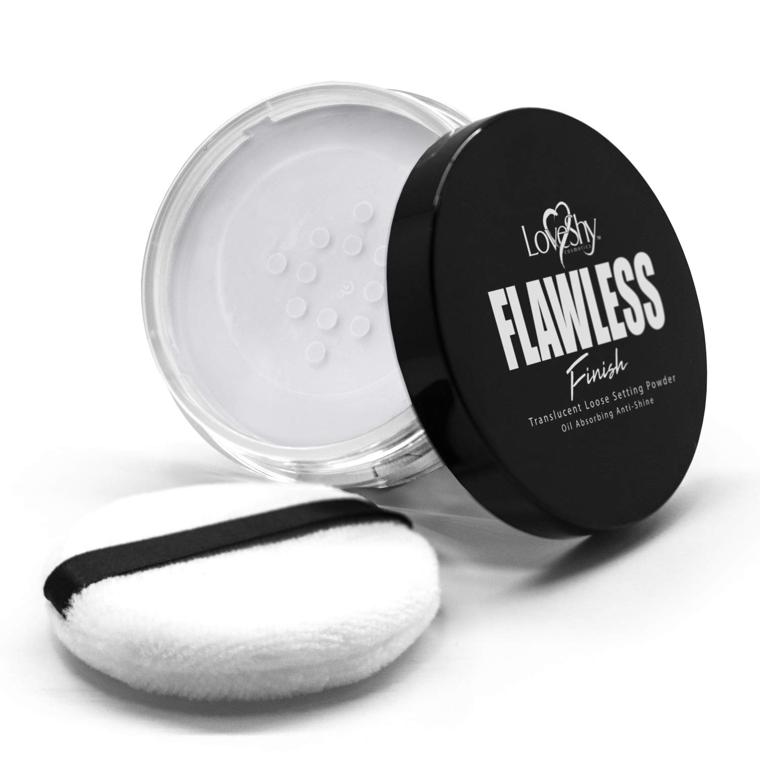 LoveShy Vegan Loose Setting Powder 5g - Translucent Makeup Powder with Sponge | Cruelty-Free & Professional Finish | Perfect for Daily Wear & Photo Shoots