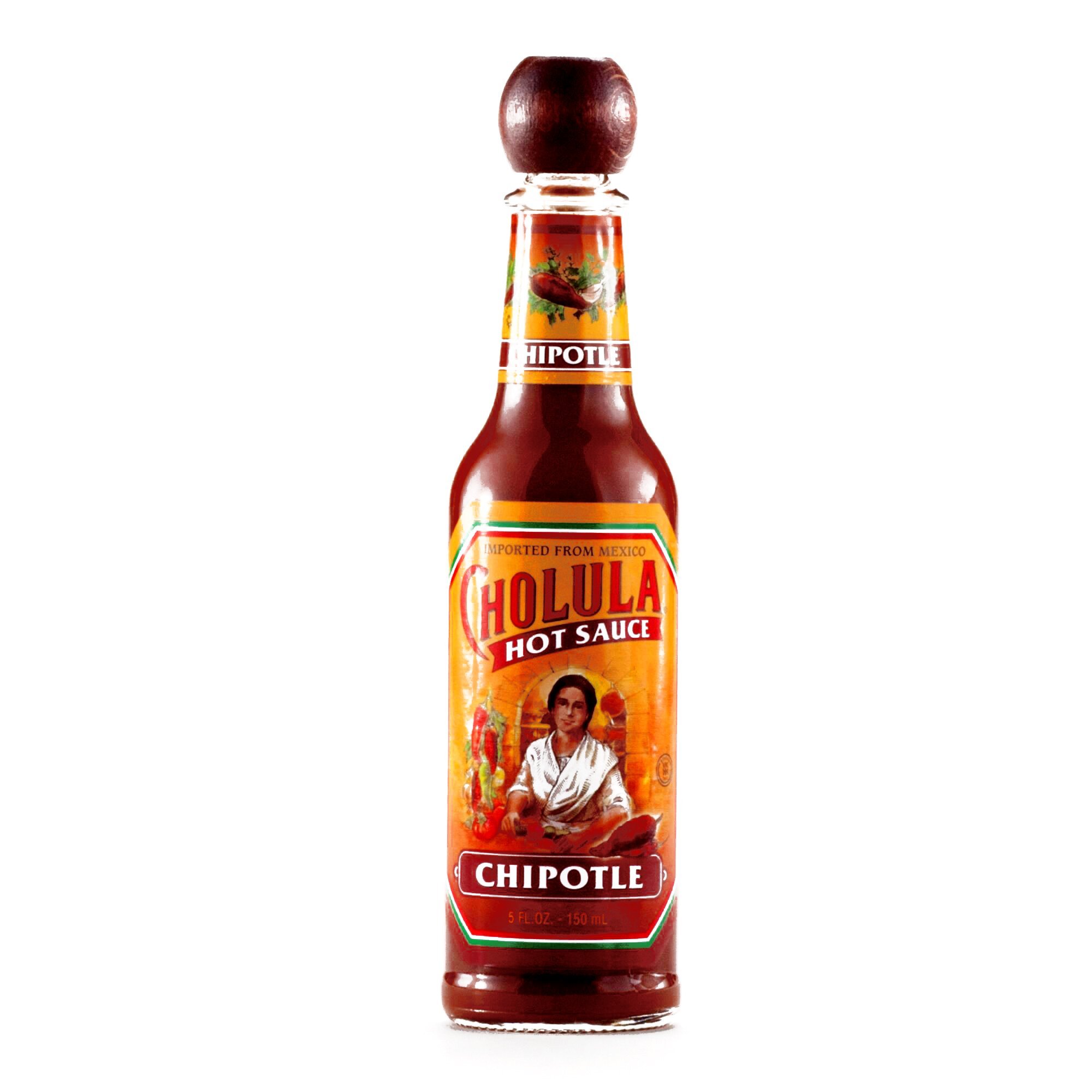 Cholula Chipotle Hot Sauce 5 oz - Pack of 6 Bottles | Spicy Mexican Hot Sauce for Tacos, Wings, Burgers & More