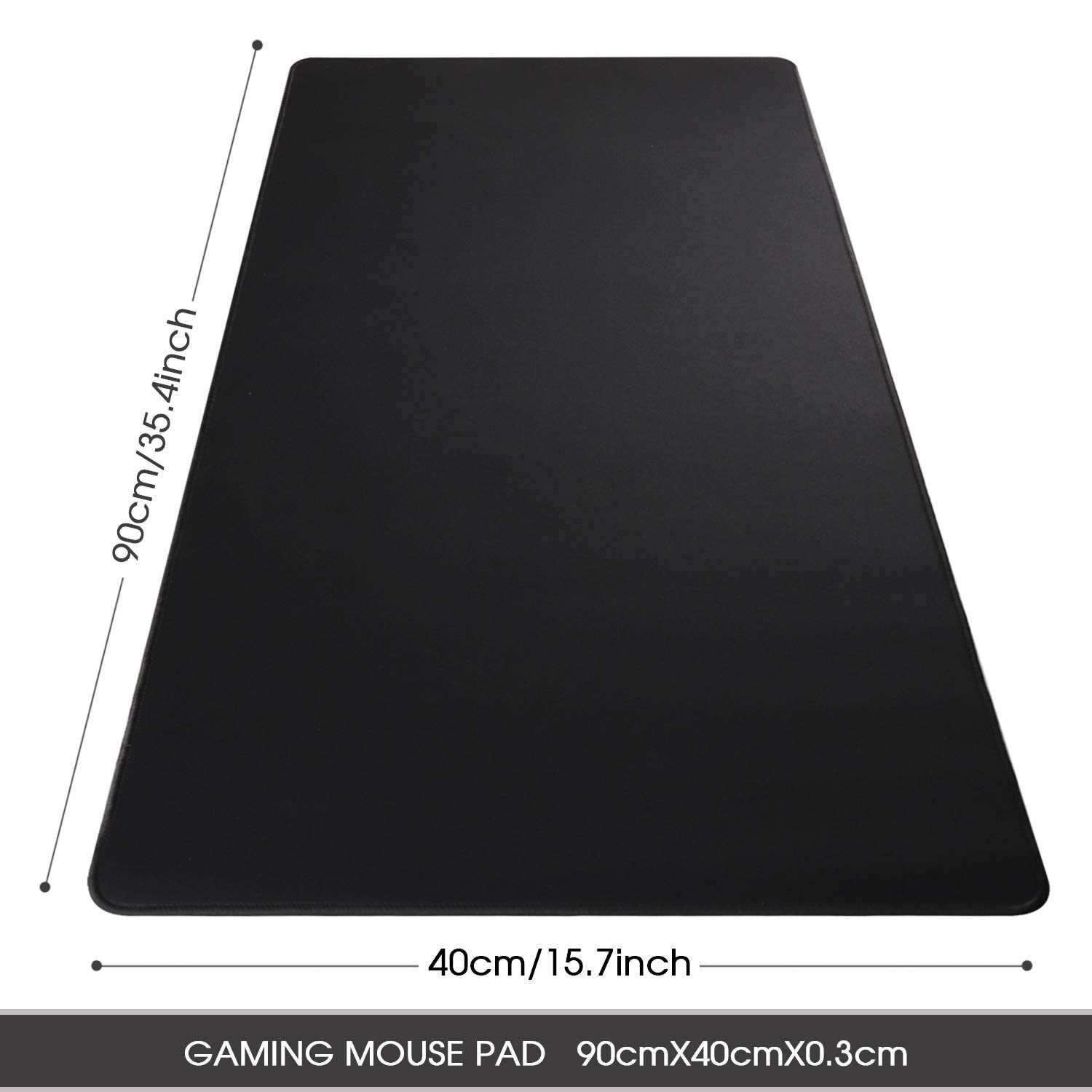 XXL Gaming Mouse Pad 35.4x15.7 Inch - Non-Slip Rubber Base for Precision & Speed - Large Extended Mouse Mat for PC, Laptop, Office & Esports Gaming (90x40cm, Black)