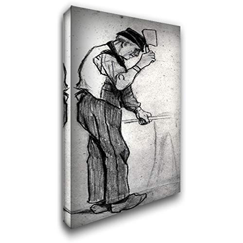 Vincent Van Gogh Peasant with A Chopping Knife 16x24 Inch Gallery Wrapped Canvas Art Print - Perfect for Living Room, Bedroom, Office Wall Decor