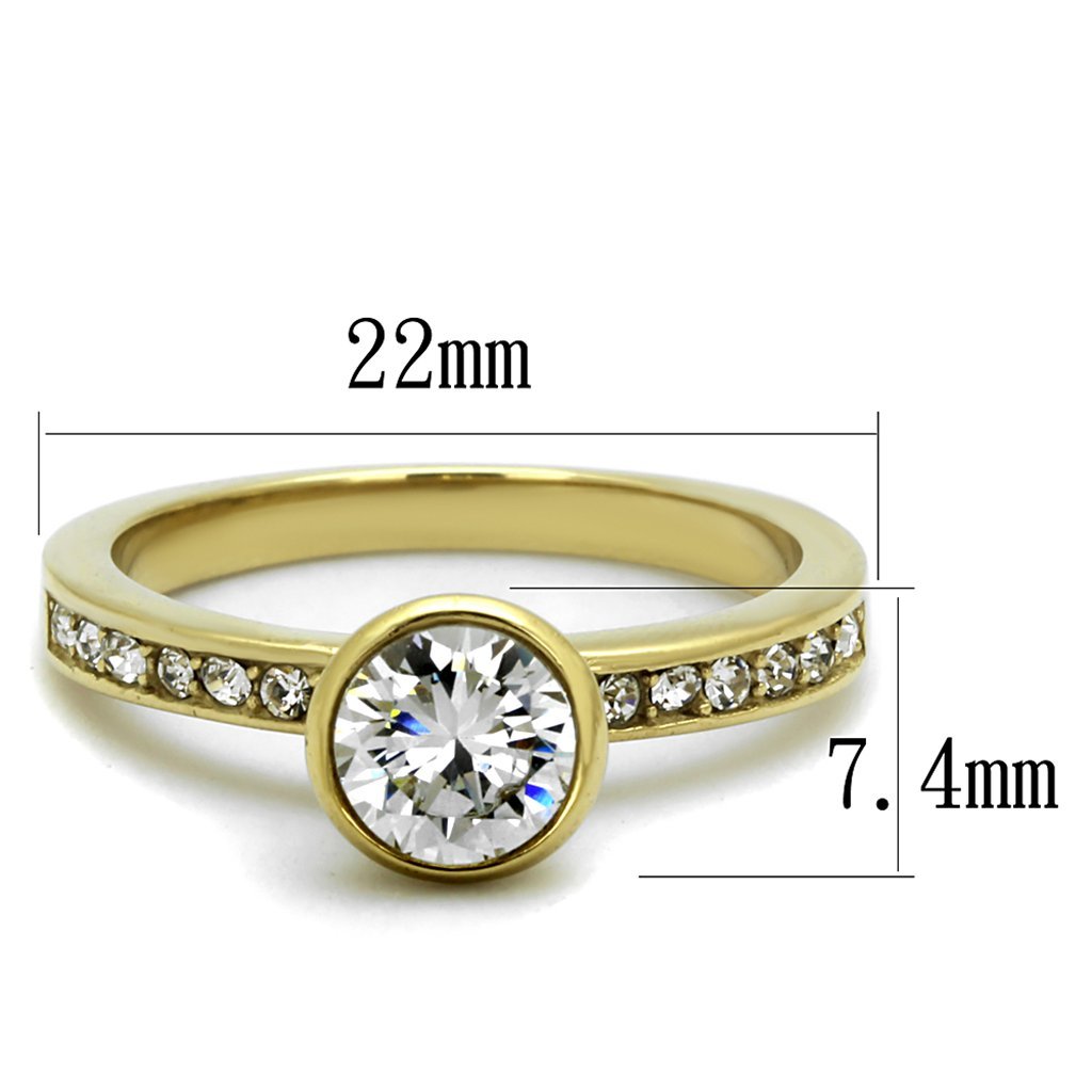 Marimor .91ct CZ Gold Plated Engagement Ring for Women - Size 5-10 - Perfect for Proposals & Weddings