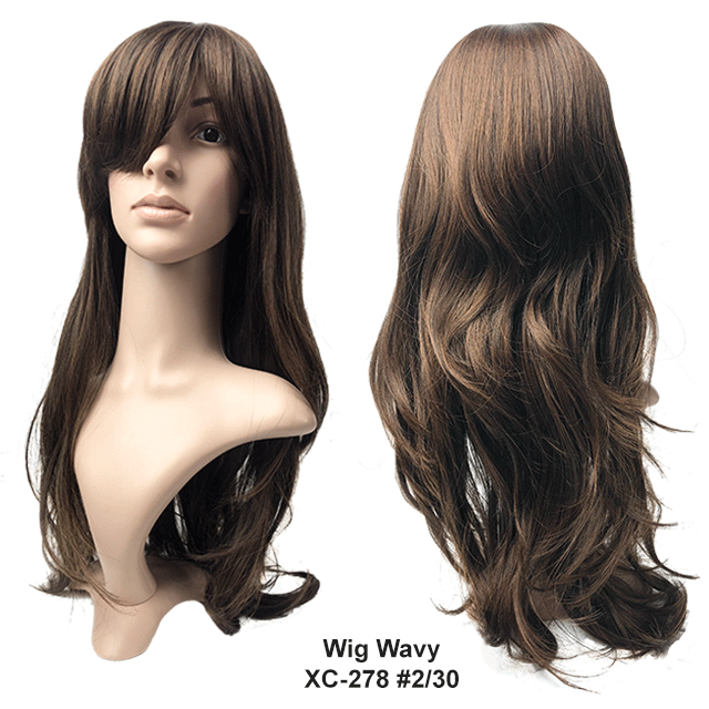 Wig 1022 T30 Medium Brown with Highlights - Natural Looking Human Hair Wig for Women - Perfect for Daily Wear, Cosplay & Special Occasions