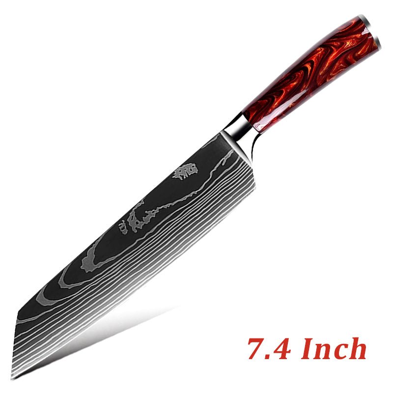 Premium 10-Piece Handmade Damascus Steel Chef Knife Set with Sheaths - High Carbon HC Steel Kitchen Knives for Professional Chefs & Home Cooking - Perfect for Slicing, Dicing, and Food Preparation