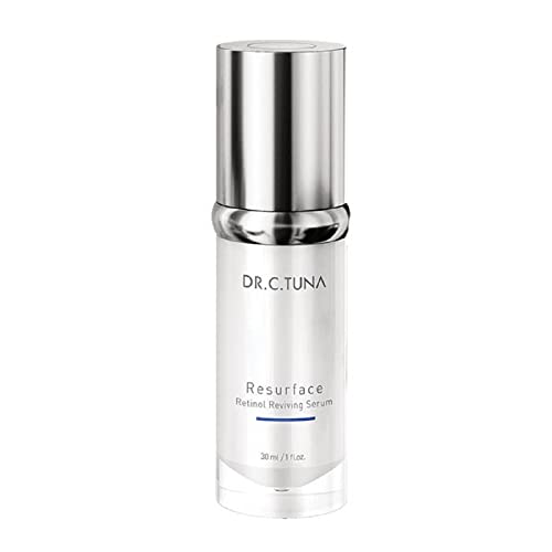 Dr. C Tuna Resurface Retinol Serum 30ml - Anti-Aging Face Treatment for Wrinkles & Fine Lines - Perfect for Night Skincare Routine & Dry Skin Hydration