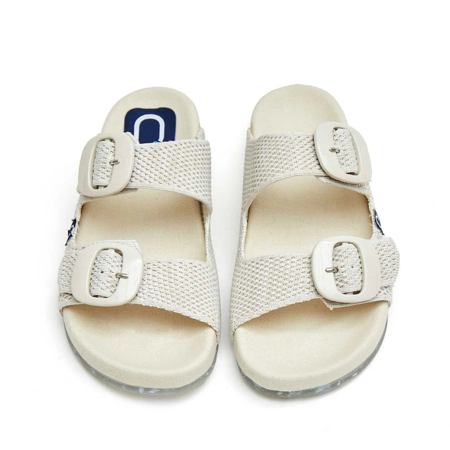 Women's Double Strap Slide Sandals - Soft Knit Fabric Comfortable Summer Shoes for Beach, Pool & Casual Wear | 1970 Cordelia Sequal