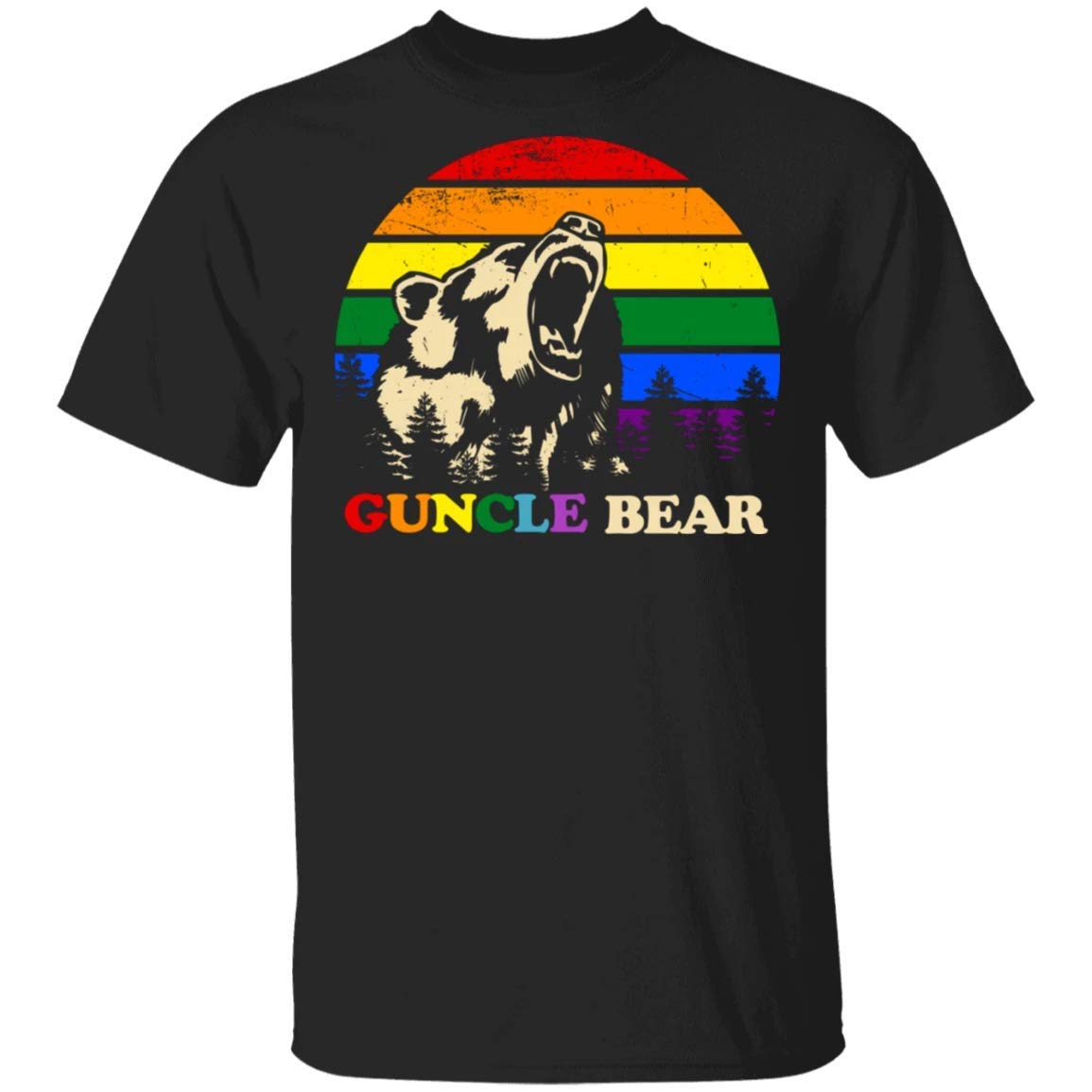 AcousTee Guncle Shirt - Gay Uncle Pride T-Shirt for LGBT Bear Community - Perfect for Pride Parades, Family Gatherings & LGBTQ+ Events