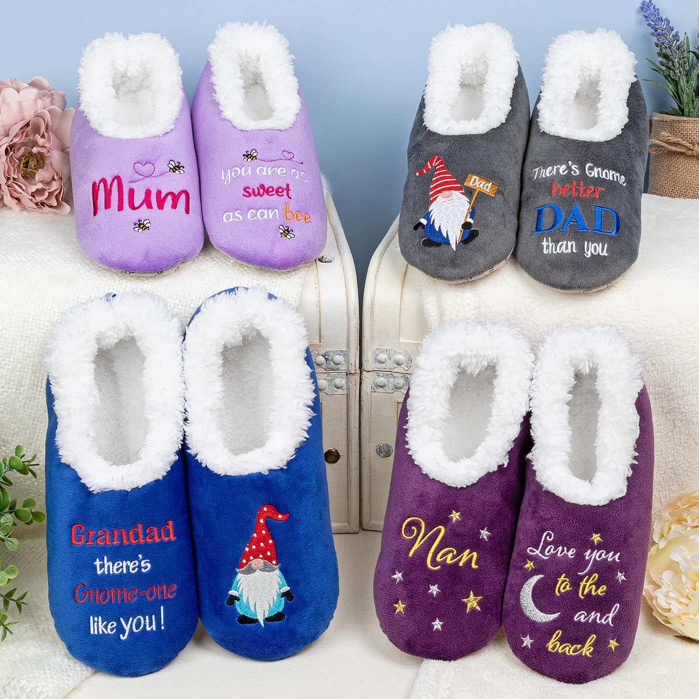 Super Soft Sherpa Fleece Non-Slip Slippers for Women - Cozy Indoor/Outdoor House Shoes Sizes 3-9 | Perfect Gift for Mom, Grandma & Family | Ideal for Winter, Lounge & Home Comfort