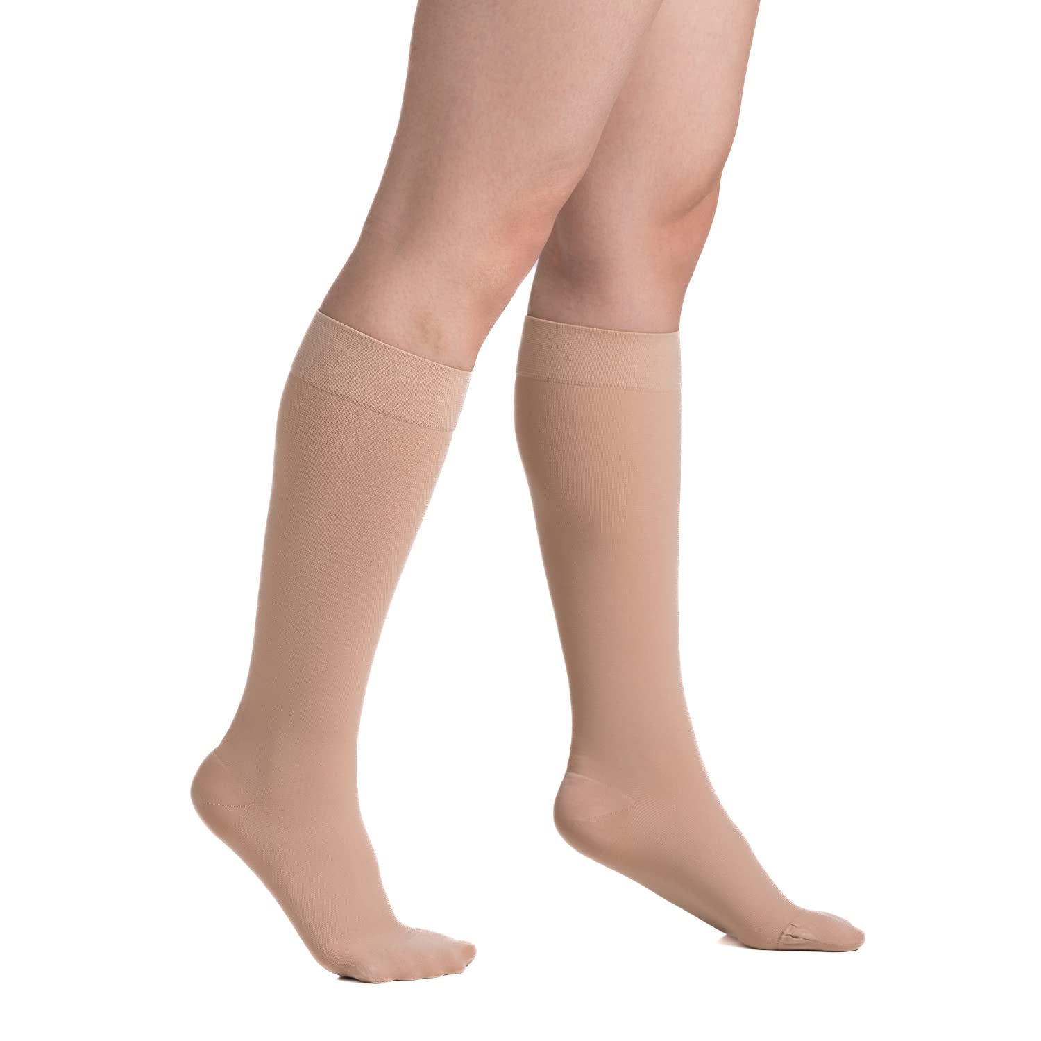 EvoNation 30-40 mmHg Graduated Compression Socks for Men & Women - Extra Firm Support for Running, Travel & Circulation - Medical Grade Knee High Compression Stockings