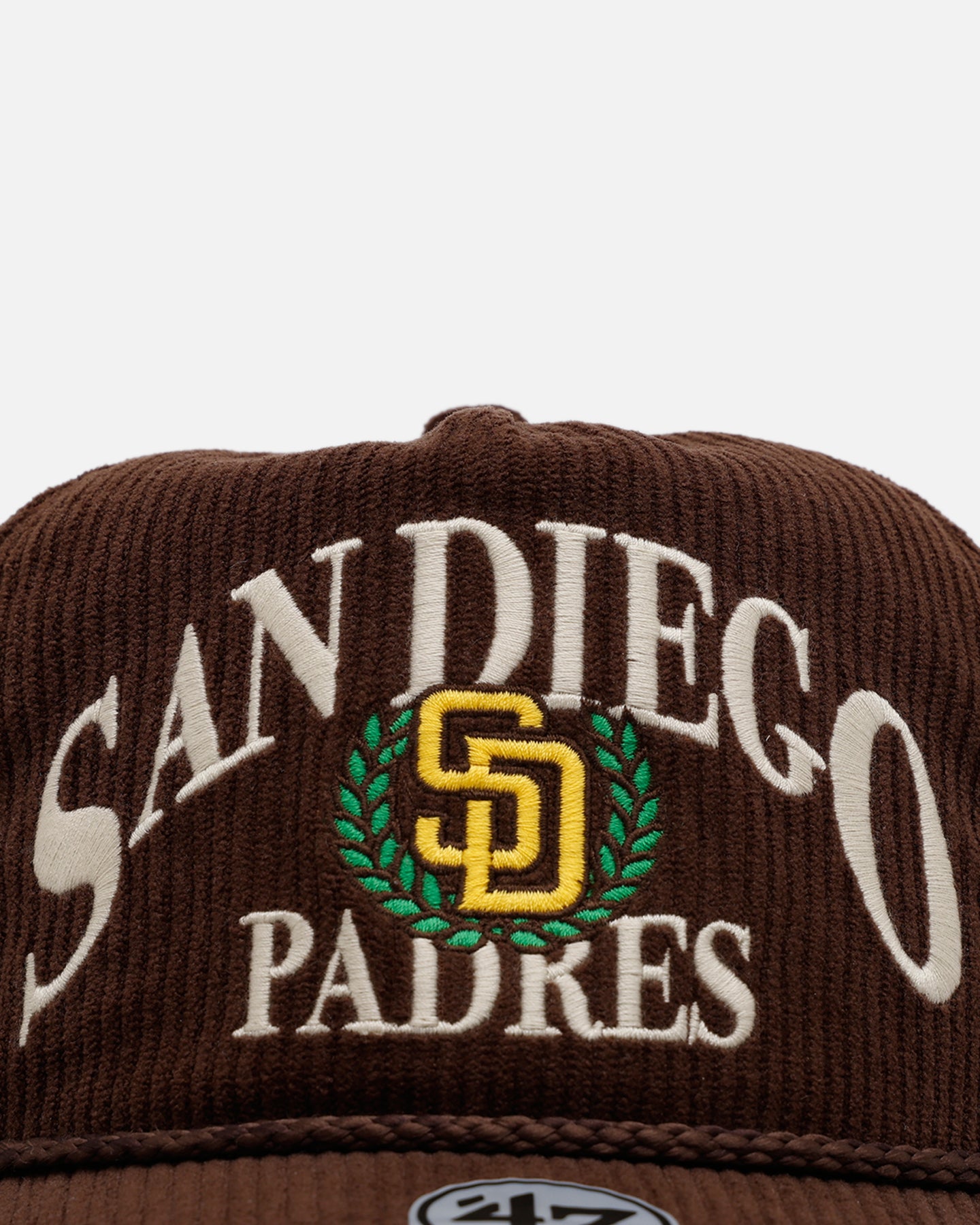 47 Brand San Diego Padres 'Pitchout' 47 Hitch Corduroy Snapback Hat - Brown MLB Baseball Cap for Men & Women - Perfect for Games, Casual Wear & Sports Fans