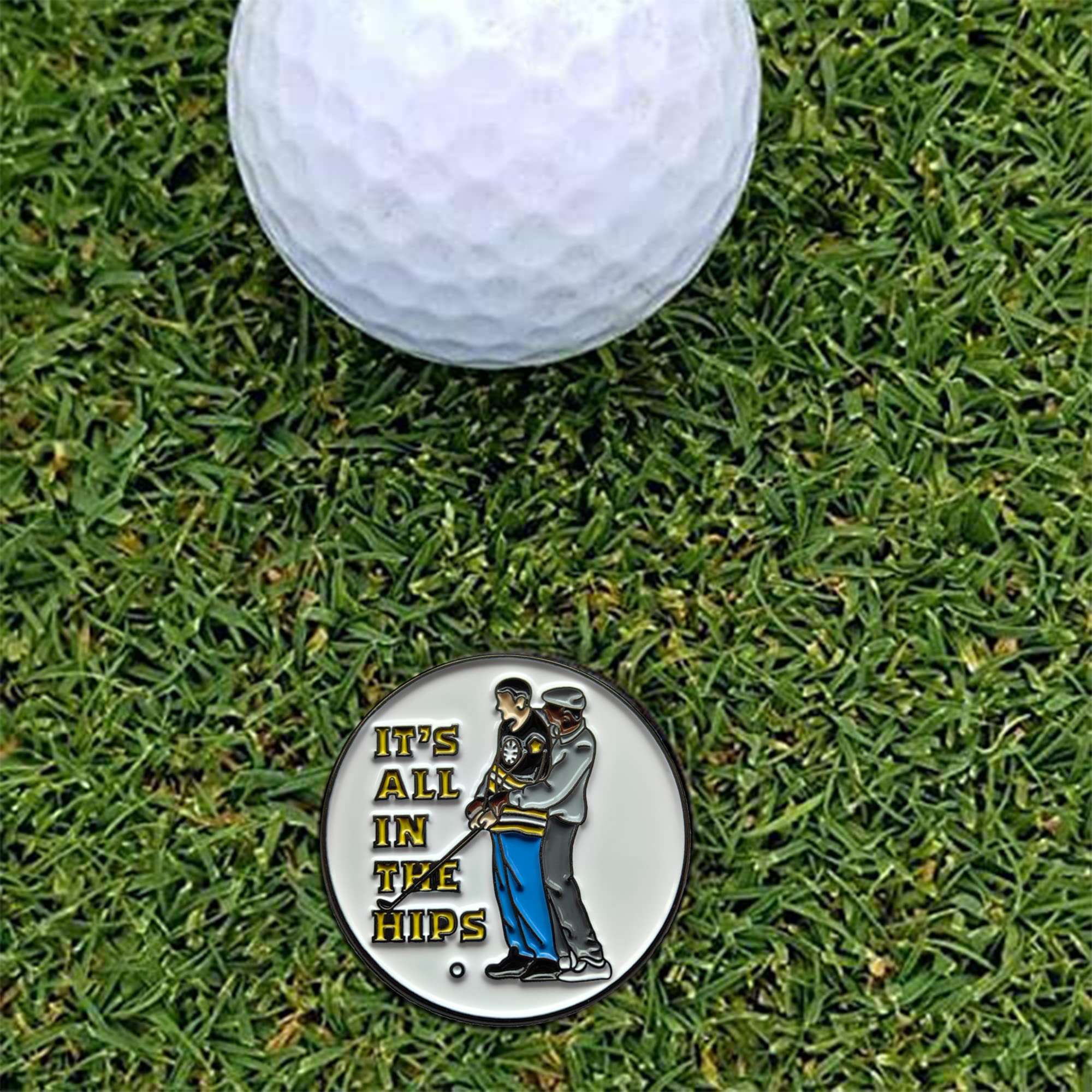 Magnetic Golf Ball Marker & Hat Clip - Funny Golf Accessories for Men - Perfect Golf Gifts for Golf Lovers - Ideal for Golf Course, Driving Range & Tournament Play