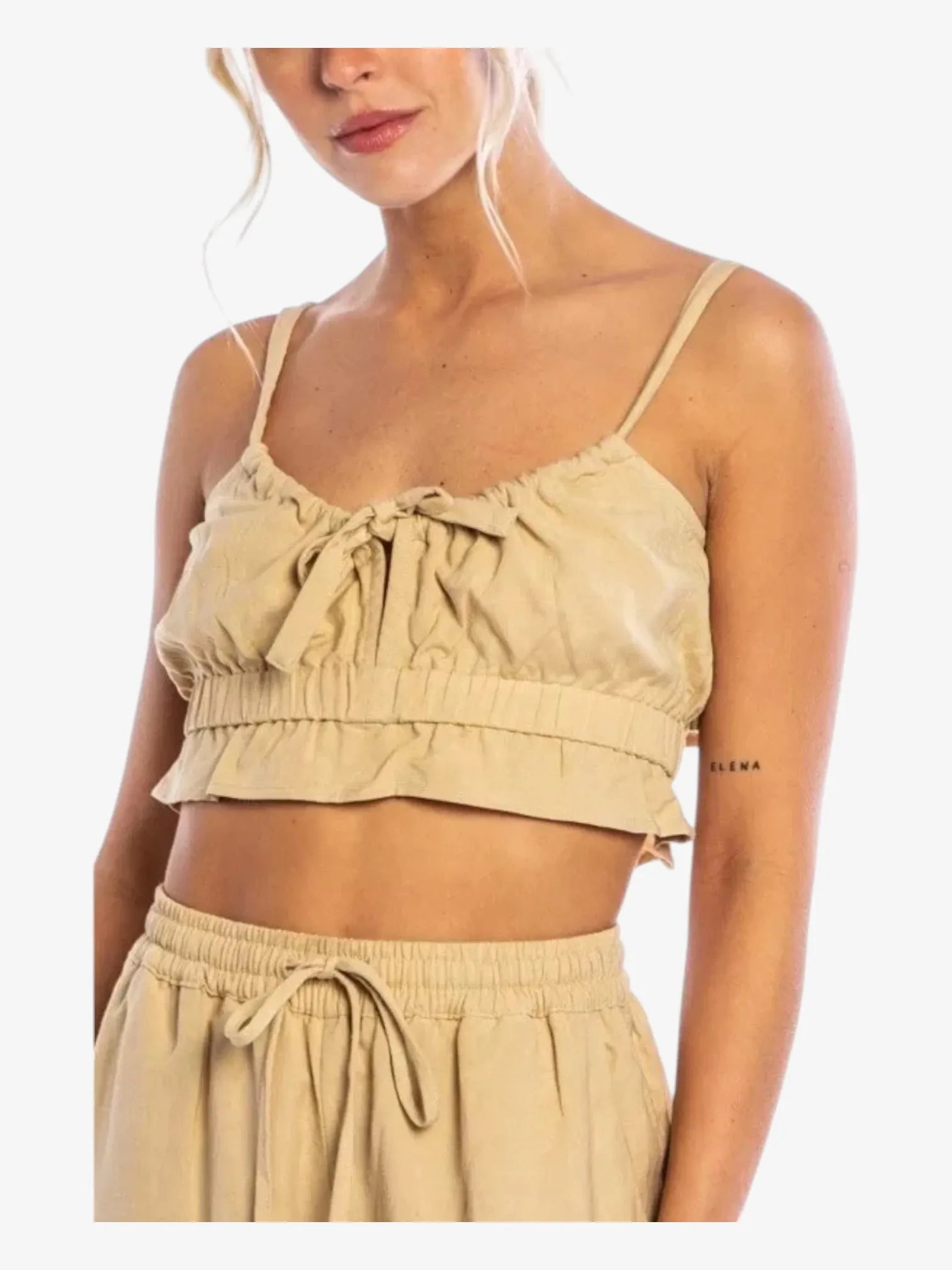 Top Crop Rusty Saltwater Reversible Women's Yellow Pastel Jacket - Perfect for Beach Outings and Casual Spring Wear