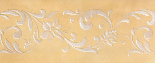 Flourish Border Stencil for Wall Painting - DIY Home Decor, Scrapbooking & Craft Projects | Reusable Stencil Template for Creative Designs