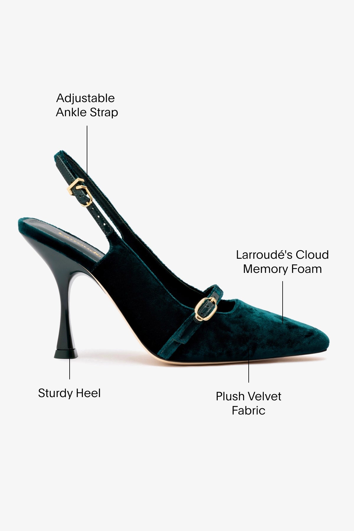 Ines Hi Pump Women's Heels - Jungle Velvet High Heel Shoes for Parties, Weddings & Special Occasions