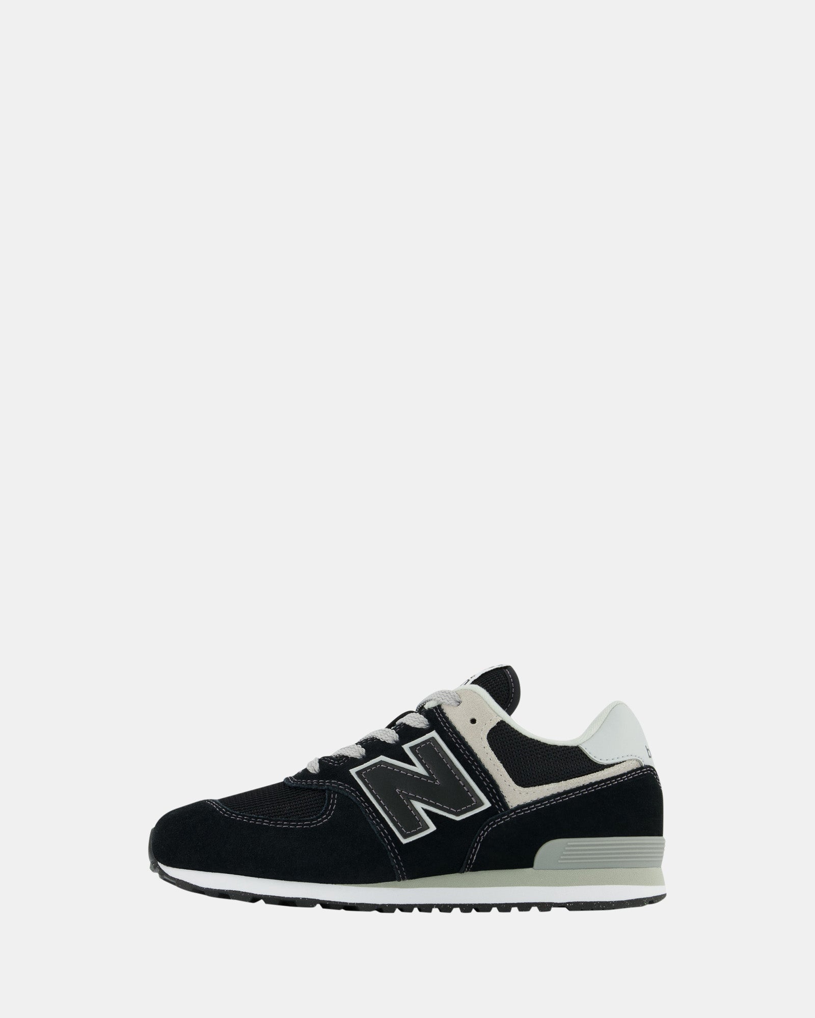 New Balance 574 V1 Sneakers for Kids - Black Lace-Up Casual Shoes for School, Play & Everyday Wear