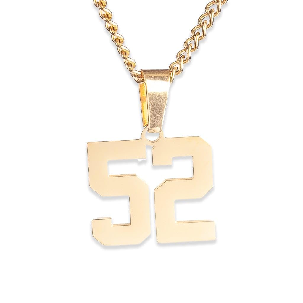 Custom Jersey Number Necklace 00-99 - Personalized Baseball, Football & Softball Jewelry - Perfect Senior Gifts & Sports Fan Accessories for Games, Graduation & Team Spirit