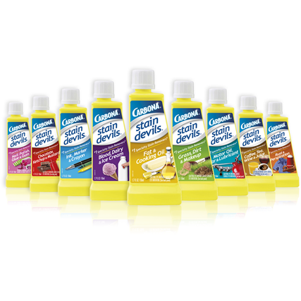CARBONA® Stain Devils Fabric & Carpet Stain Remover (1.7 fl oz) - Effective for Coffee, Wine, Grease & More - Perfect for Home, Office & Travel Use
