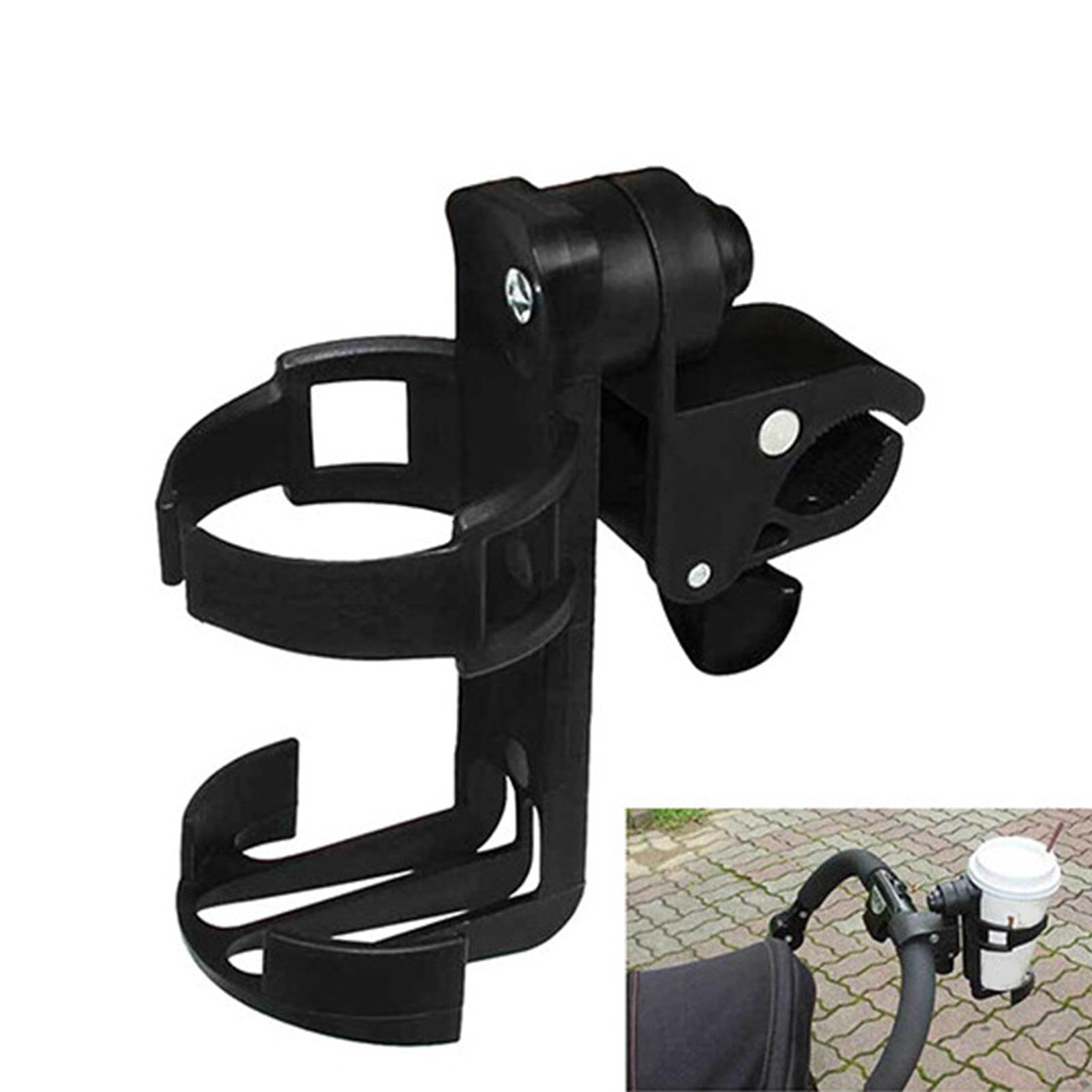 Stroller Cup Holder - Handlebar Drink Bottle Rack for Prams, Wheelchairs & Golf Carts | Outdoor Use